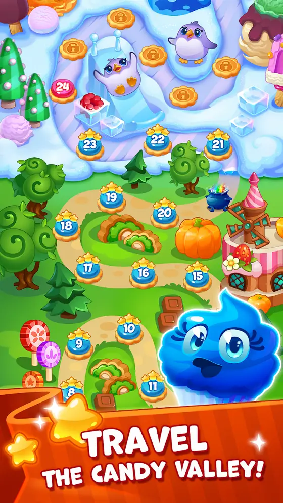 Schermata di gioco di Candy Valley